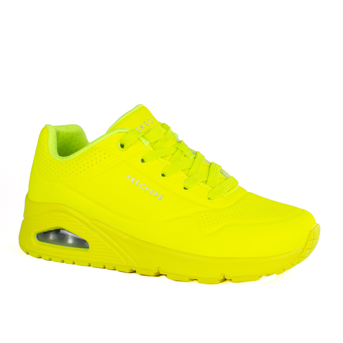 Skechers Tenis Fosforescentes De Mujer Neon Yellow Tenis Amarillos